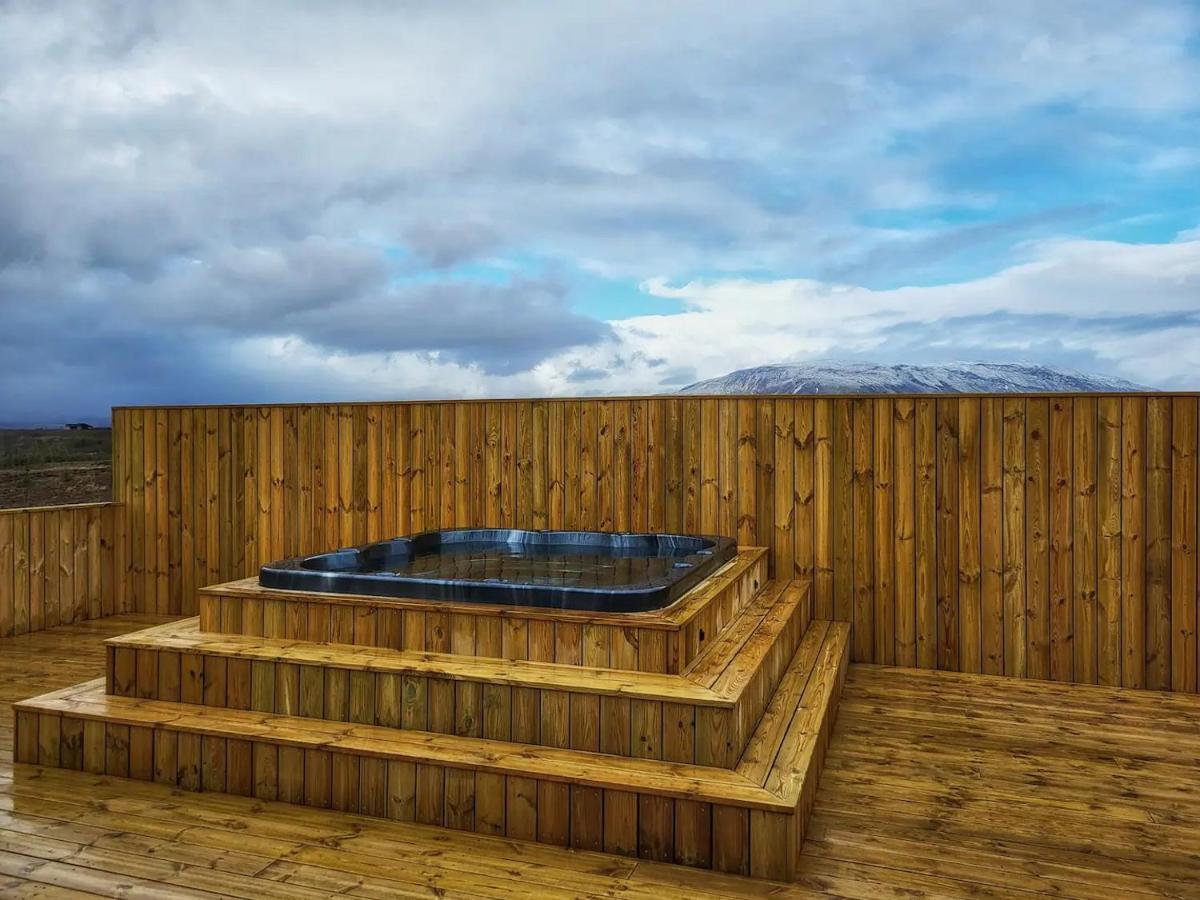 Luxury Log Home With A Hot Tub Selfoss Ngoại thất bức ảnh